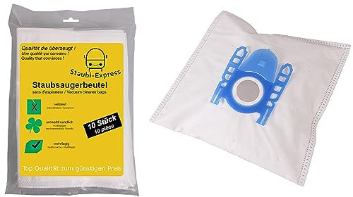 10x Staubsaugerbeutel passend für Wolf 0960/960 Staubsauger I stabiler Adapter aus Kunststoff verschließbar I mit Mikrofilter