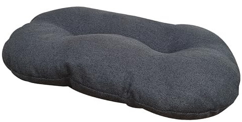 Croci Hydro Hundekissen, oval, wasserdicht, wasserabweisend, Stoff, waschbar, leicht zu reinigen, Grau, 77 x 50 cm