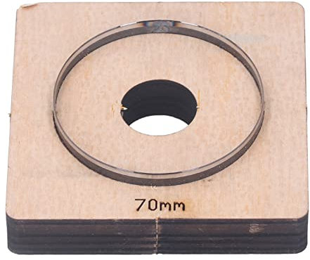 Tissting Leder Hohlstanzer mit Holz Sockel, 70mm Runde Lederhandwerk Puncher Stanzmatrize EIN Loch Leder Cutter Lochstanzer für Leder Gummi Kunststoff Ton Holz