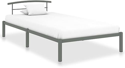 Annlera Bettgestell 210x100x63cm Grau Metall Gästebett Jugendbett Schlafzimmerbett Metallbett Doppelbett Schrankbett Sofa Im Wohnzimmer Lattenrost Boxspringbett Futonbett Polsterbett