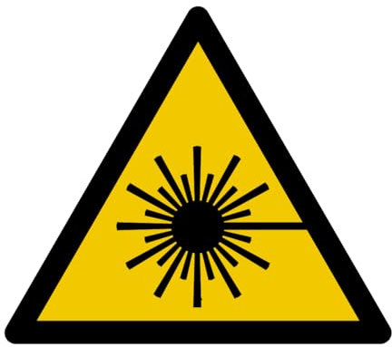 W004 - Gefahr Laserstrahlung - Warnschild - Maße wählbar - Norm ISO 7010