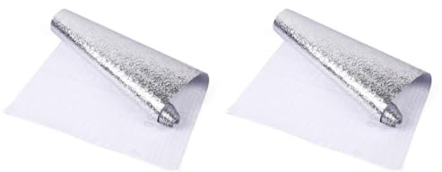 MAGICLULU 2St Aufkleber für ölbeständige Herde Papier Spritzschutz wasserfeste Tapete Backsplash-Tapete für die Küche Ölwächter Küchenrückwand Aluminiumfolie Schrankmatte selbstklebend