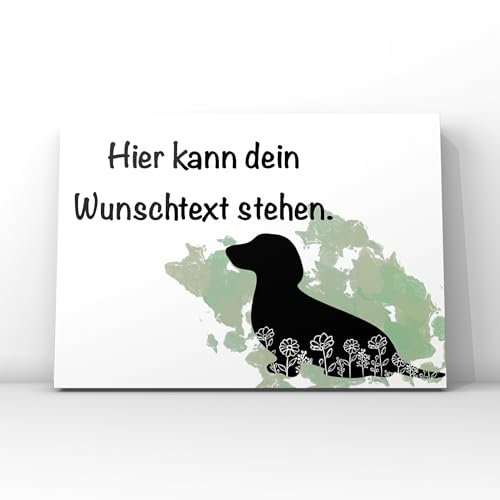Postkarte Dackel mit Wunschtext//Dackel Karte Postkarte