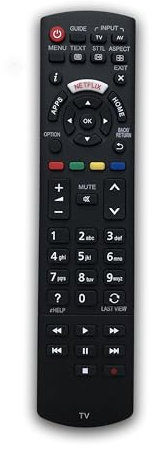 N2QAYB001009 Replacement Remote Control for Panasonic LCD LED TV TX-24CS500B TX-24CS500E TX-32CS510E TX-32CS600B TX-40CS520B TX-40CS520E TX-40CSR520