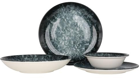 Bonna Geschirrset - Sepia - 24 teilig - 6 Personen - Porzellan