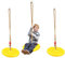 Aszaui Schaukel Outdoor,Tellerschaukel Outdoor,Schaukel Kletterseil Kinder Outdoor Tellerschauke,Baumschaukel für Drinnen, Draußen, Hängeschaukel für Kinder bis 150 kg（Gelb）