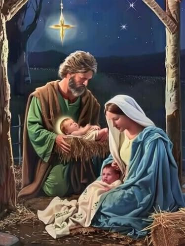 5D Diamond Painting Groß XXL Weihnachten 100x135cm, DIY Diamant Painting Bilder Nacht Diamond Painting Erwachsene, Basteln Erwachsene Kunst Malerei, Wand Deko Wohnzimmer, Geschenke für Frauen Z-268