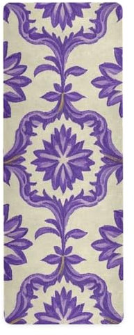 Trendige Vintage-Blume Lavendel Yoga für Hot Yoga, bedruckt, Naturkautschuk, rutschfest, mit Yoga-Tasche, 180 x 66 cm, 1 mm