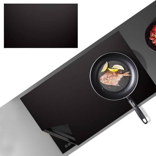 54x90cm Tapis de Protection Plaque Induction Protege Plaque Induction,Grand Tapis de Protection Plaque Silicone pour Cuisinière à Induction,Plaque de Cuisson Magnétique Cooktop Anti Rayures Non Slip
