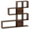 CASART 4-Tier Display Bookshelf, Wooden Freestanding Bookcase Storage Stand Rack, Open Ladder Shelving Unit for Living Room Bedroom Study & Office (Rustic Brown)