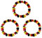 3 Stück Deutschland Kette,Deutschland Fanartikel Blumenkette Blumenketten Hawaii Deutscher Nationalfeiertag Deko Partyartikel German National Day Decorations Girlande,Flaggenkette für Damen und Herren