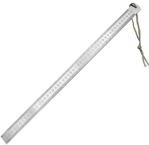 Edelstahl Lineal Metall Lineal 1 Stück Dick 4mm/5mm, 50cm mit Doppelseitenskala Kante Messwerkzeug Metall Stahllineal für Lehre Büro Zeichnen Engineering (4mm)