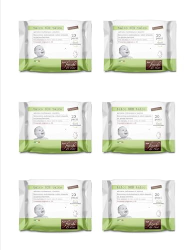OFFERTA MULTIPACCO Fiocchi di Riso - SALVIETTE Talco NON Talco SUDORAZIONE E ZANZARE Pacchetti da 20 pezzi cadauno