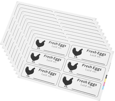 LOLIPPYY 100blätter Eierkarton-aufkleber Selbstklebende Beschreibbare Etiketten Für Frische Eier Für Hühnerfarm Und Marktverpackungen Einfache Anwendung Und Schnelle Beschriftung