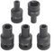 Fauhapyway Juego de 5 llaves de vaso cuadradas de 1/2 pulgada, juego de llaves de vaso de acero al cromo vanadio, accesorios de herramientas eléctricas