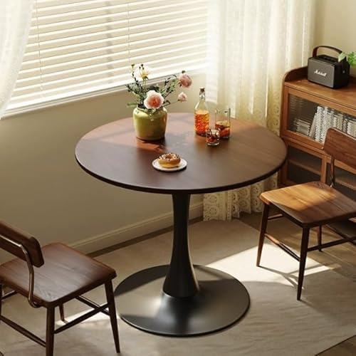 Stilvoller, moderner runder Esstisch mit Tulpensockel – kompakter 70 cm WC-Tisch für Zuhause Esszimmer & Café – perfekte platzsparende Möbel für kleine Bereiche