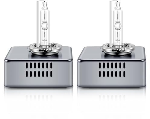 BIHEE D5S Xenon Brenner 25W 6000K Diamond Weißlicht HID Scheinwerferlampe Metallstents Base Auto Scheinwerfer Birne Autolampe, 2 Stücke