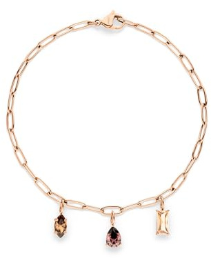 s.Oliver Damen Schmuck – Armbänder aus Edelstahl mit funkelnden Steinanhängern in verschiedenen Farben – Elegant & Zeitlos schön – Perfekte Geschenkidee