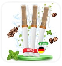 S2.1 3 PCS Inalatore con Cartucce Filtro al Gusto di Caffè Per Migliorare Respirazione,Portatile S2.1 Per Smettere di Fumare