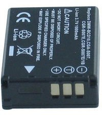 Batterie Compatible PANASONIC CGA-S007E, 3.7V, 1000mAh, Li-ION