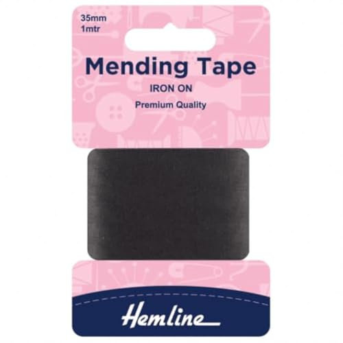 Hemline Iron On Mending Repair Tape - Black
