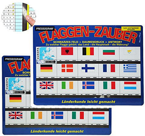 alles-meine.de GmbH Pressogramm: schreib und wisch Weg - Flaggen + Länder/Europa - Fahnen + Haupstadt + Währung - Geografie/Länderkunde + Lernen - Geographie Städte - Schule
