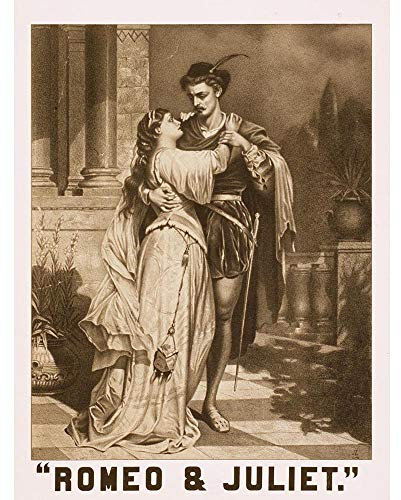 Wee Blue Coo Characters Shakespeare Romeo Juliet Portrait Embrace Art Print Poster Wall Decor Kunstdruck Poster Wand-Dekor-12X16 Zoll