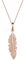 Elli Halskette Damen Feder Boho Gypsy Festival in 925 Sterling Silber Rosé vergoldet