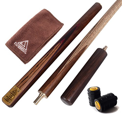 CUESOUL 57 Handcraft 3/4 Jointed Snooker Cue with Mini Butt End Extension +Cue Towel+ Joint Protector