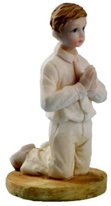Cake Company Jacobi Decor Tortenfigur Kommunion Junge | Höhe 9cm, 1 Stück | passend zu Kommunion + Konfirmation | Kuchen und Torten schnell und einfach dekoriert