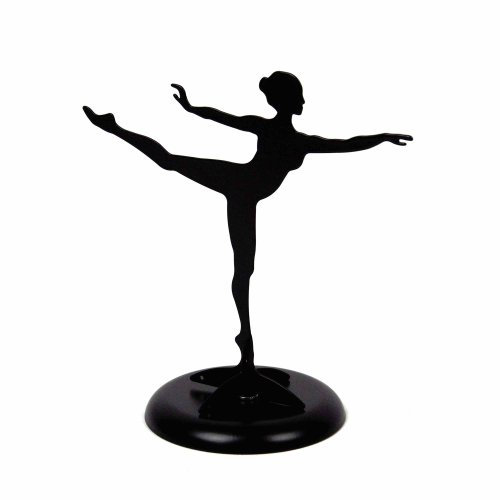 Kikkerland KKJK08 Porte-Bijoux Forme de Ballerine, Noir