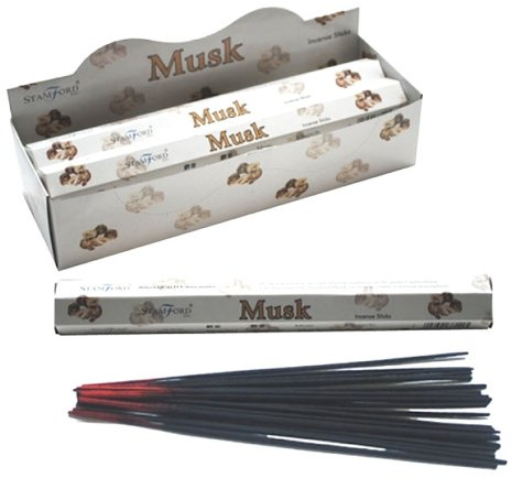 STAMFORD INC. 37141 Musk Incense Sticks, 20 Sticks x 6 Packs