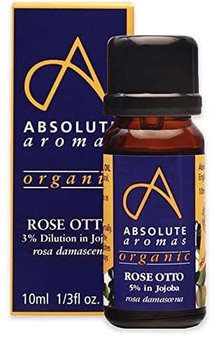 Absolute Aromas Organic Rose Otto 3% Dilution in Jojoba Oil 10ml
