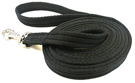 Horse Lunge Line/Large Dog Training Walking Lead Leash 25mm Padded Air Webbing Strong Very Soft Durable (10ft, 3 Metres) (Black)