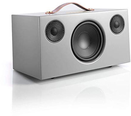 Audio Pro Addon T10 Bluetooth Stereo Speaker with built in subwoofer Compatible with Android, Apple & Windows Devices (2 ° Generation, Mobile in Real Wood) - Grey