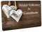 Crealuxe Personalisierbare Fußmatte - Motiv 2 Silberne Herzen - Türmatte mit Wunschtext, Name oder Motiv – rutschfest – 60x40 cm – Türvorleger für Innen & Außen – Einzug, Hausflur oder Büro