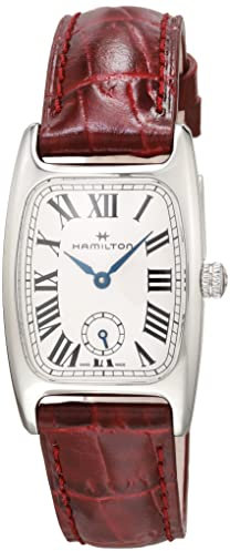 Hamilton Damen Armbanduhr Boulton, Schwarz, Roségold, Automatik, 23.5 mm, 50 m Wasserdicht, Klassisch, Art Deco Design, Kristallverzierung