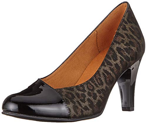 Caprice Damen Britt Pumps, Schwarz (Black Leo Comb 94)