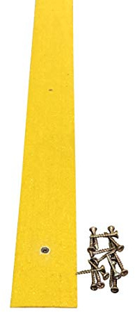 GreenTec 1pk 1200mm Yellow GRP Anti-Slip Decking Strips | 3mm thick, 50mm wide pre-drilled GRP strips for decking, steps and ramps, with fixings included for outdoor grip.