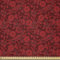 ABAKUHAUS rot Stoff als Meterware, Blumen-Blätter und wirbelt, Microfaser Multi Zweck Dekostoff für Kunsthandwerke, 3M (230x300cm), Bordeauxrot und Rot