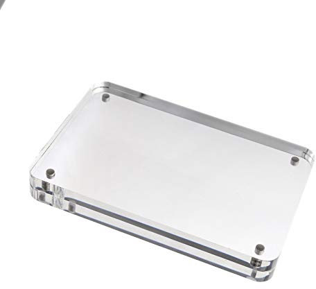 OTOTEC Marco de Fotos de Cristal de Doble Cara, Marco de Fotos Transparente, acrílico, Cuadrado, de pie, para Escritorio, Transparente