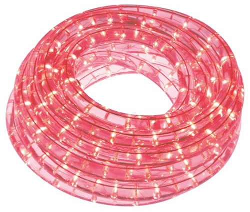 HQ-Power LED-Lichtschlauch, Lichterschlauch außen wetterfest, Lichtschlauch LED, Lichterkette Schlauch, LED Schlauch, Weihnachten, Party, flexibel, Dekoration, 36 LEDs/Meter, rot, 9 m