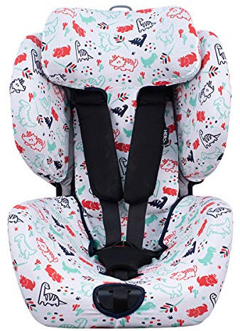 JYOKO KIDS Baumwollbezug kompatibel mit Maxi Cosi Recaro Zero, I-Size (Dino Party, Autositzbezug)