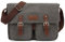 FANDARE Vintage Umhängetasche Segeltuch Schultertasche Erweiterbar Crossbody Bag Herren Damen Reise Business Messenger Bag passen 10.9 inch Tablet Canvas Tasche Grau