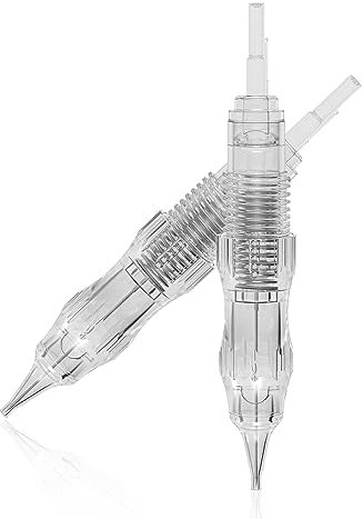 TATELF 10pcs 3RL Tattoo Cartridge Needles for S20 P300 Screw Needles for Permanent Makeup Machine Tattoo Eyebrow Eyeliner Lip Contour