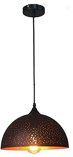 SDUYTEG Semicírculo Isla De Cocina Lámpara Colgante Lámpara De Araña De Pasillo De Invitados De Estilo Industrial De Hierro Forjado Barra De Bar 1 Luz Ajustable Retro Lámparas Colgantes De Techo