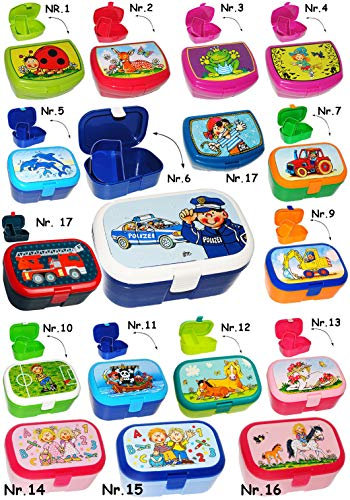 alles-meine.de GmbH Brotdose/Lunchbox - Traktor & Bauernhof - mit herausnehmbaren Fach/extra Einsatz - Brotbüchse Küche Essen - für Mädchen & Jungen - Traktoren/Landmas..