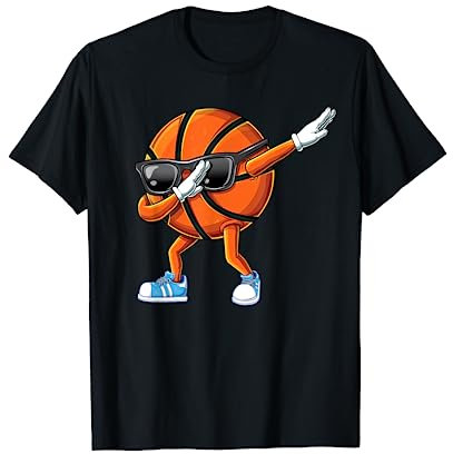 Dabbing basket occhiali da sole palla grafica t-shirt per bambini Maglietta