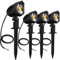 CLV 9W Focos LED Exteriores 4 PCS 680LM Luces LED para Exterior 2700K Luz Blanca cálida Luz de Paisaje de jardín IP66 con Cable de 1M para Camino, Entrada, árboles, Plantas, terraza y Patio