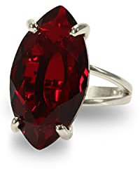 Cocktail Roter Granat Schmuck Ring - 925 Sterling Silber Januar Geburtsstein Ring - Hochzeit, Verlobung, Jahrestag, Vintage Ringe für Frauen - Handgefertigter Modeschmuck